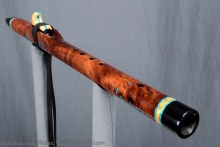Redwood Burl Native American Flute, Minor, Mid B-4, #K44K (4)